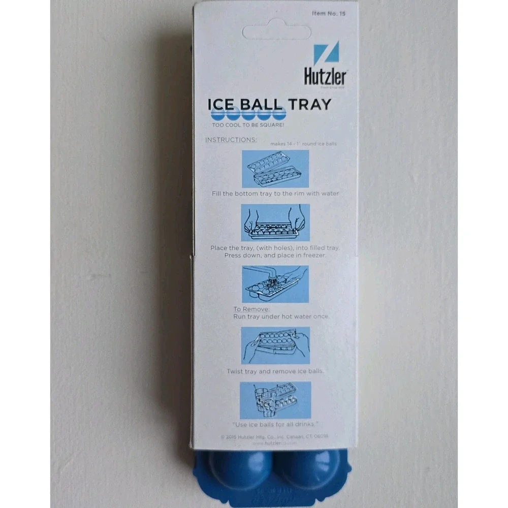 Hutzler Ice Ball Tray #15 Blue‎ Makes 14 1